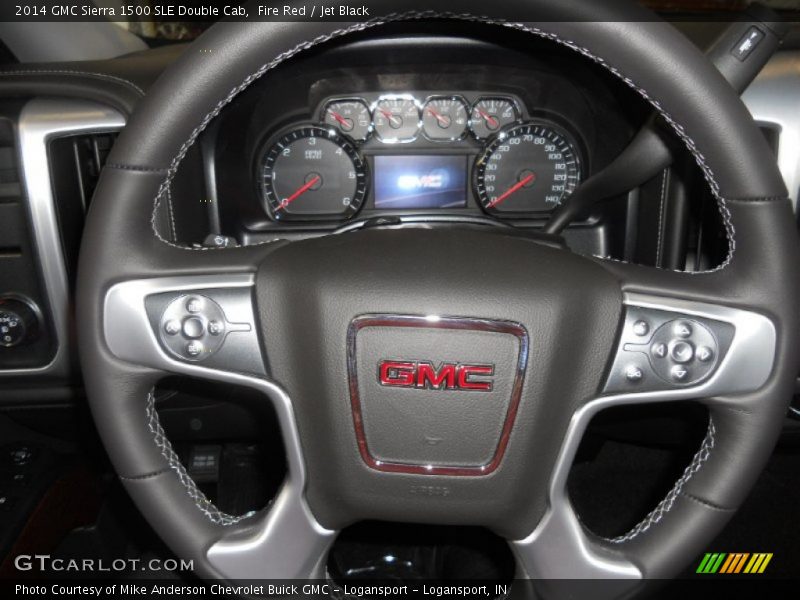 Fire Red / Jet Black 2014 GMC Sierra 1500 SLE Double Cab