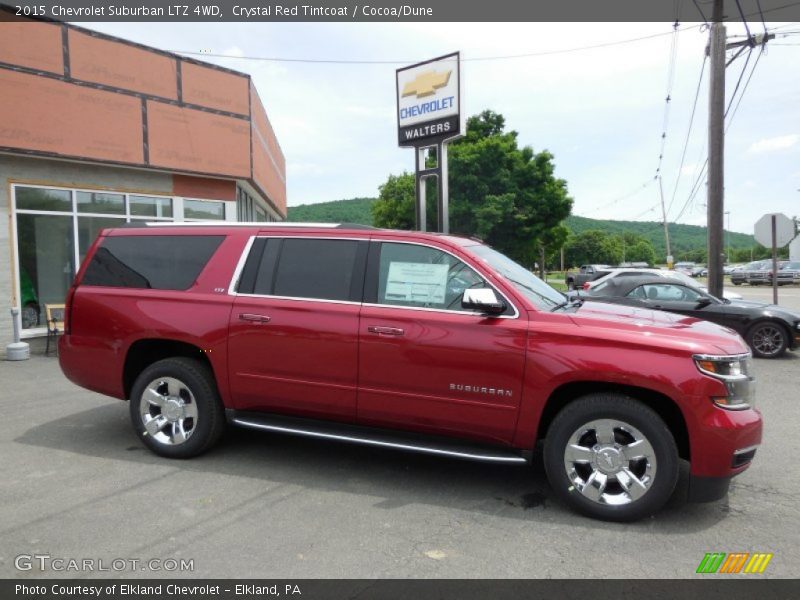 Crystal Red Tintcoat / Cocoa/Dune 2015 Chevrolet Suburban LTZ 4WD
