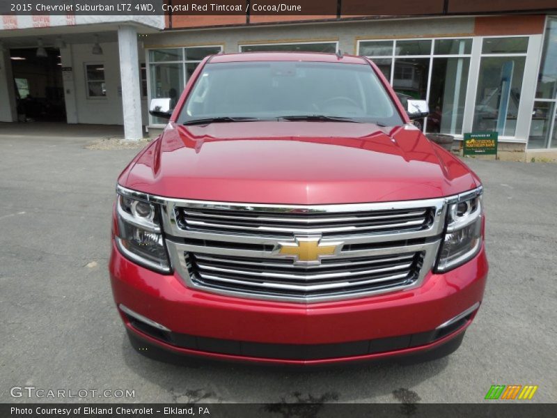 Crystal Red Tintcoat / Cocoa/Dune 2015 Chevrolet Suburban LTZ 4WD