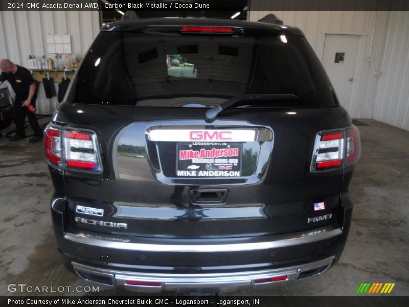 Carbon Black Metallic / Cocoa Dune 2014 GMC Acadia Denali AWD