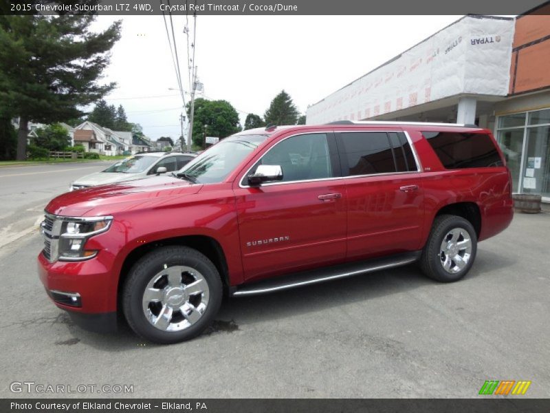 Crystal Red Tintcoat / Cocoa/Dune 2015 Chevrolet Suburban LTZ 4WD
