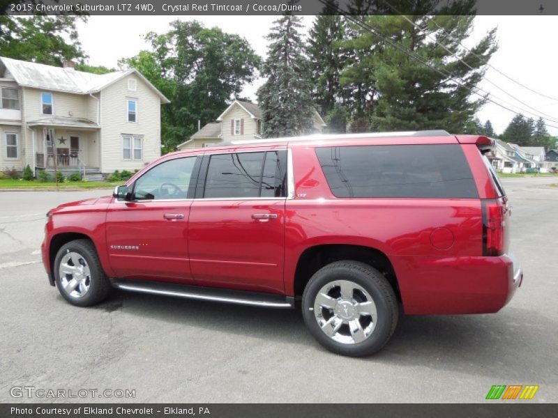 Crystal Red Tintcoat / Cocoa/Dune 2015 Chevrolet Suburban LTZ 4WD