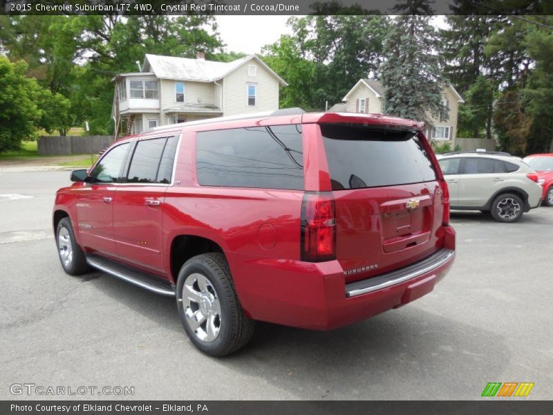 Crystal Red Tintcoat / Cocoa/Dune 2015 Chevrolet Suburban LTZ 4WD