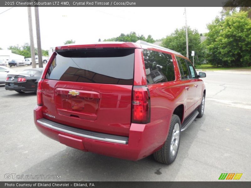 Crystal Red Tintcoat / Cocoa/Dune 2015 Chevrolet Suburban LTZ 4WD