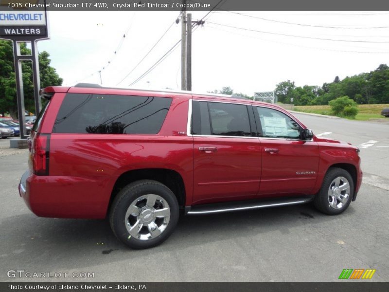 Crystal Red Tintcoat / Cocoa/Dune 2015 Chevrolet Suburban LTZ 4WD