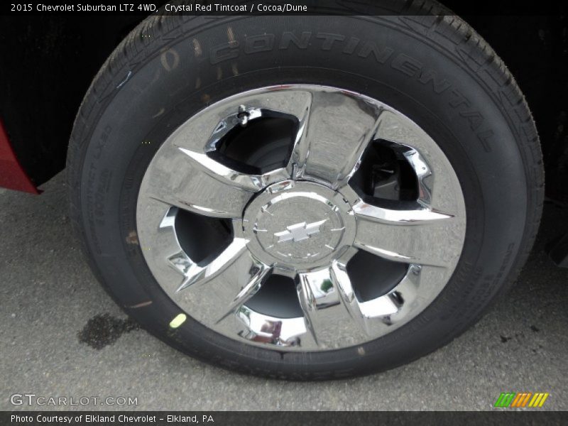Crystal Red Tintcoat / Cocoa/Dune 2015 Chevrolet Suburban LTZ 4WD