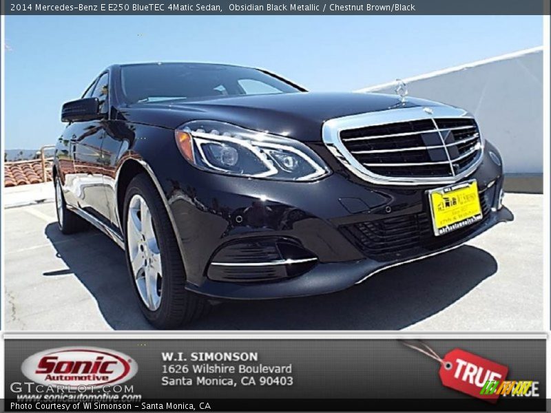 Obsidian Black Metallic / Chestnut Brown/Black 2014 Mercedes-Benz E E250 BlueTEC 4Matic Sedan