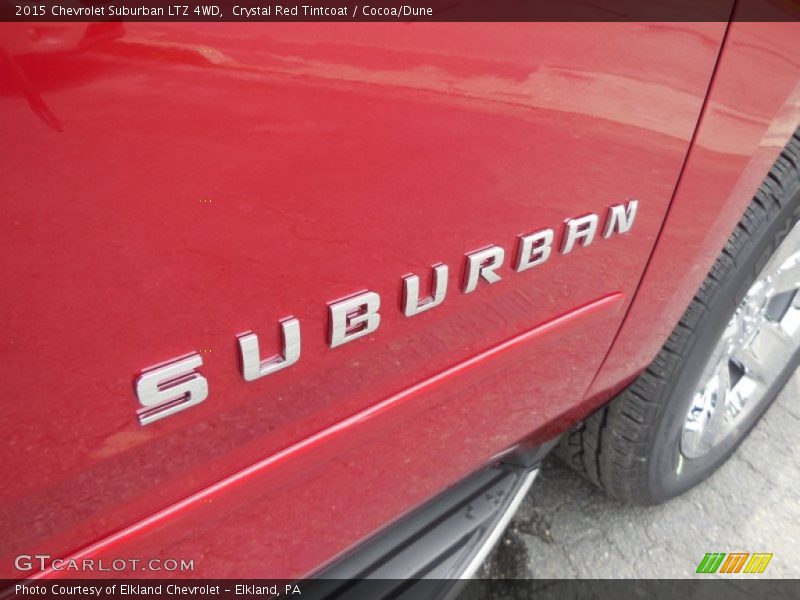 Crystal Red Tintcoat / Cocoa/Dune 2015 Chevrolet Suburban LTZ 4WD
