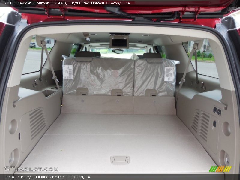Crystal Red Tintcoat / Cocoa/Dune 2015 Chevrolet Suburban LTZ 4WD