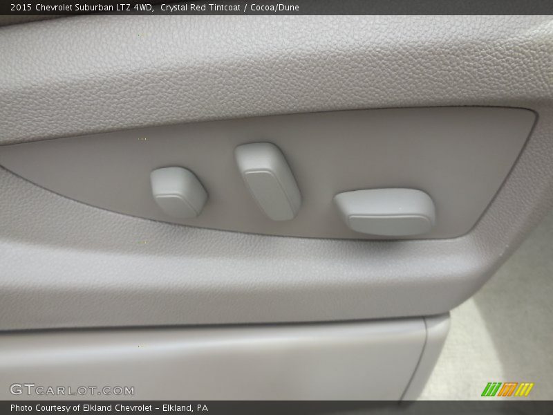 Crystal Red Tintcoat / Cocoa/Dune 2015 Chevrolet Suburban LTZ 4WD