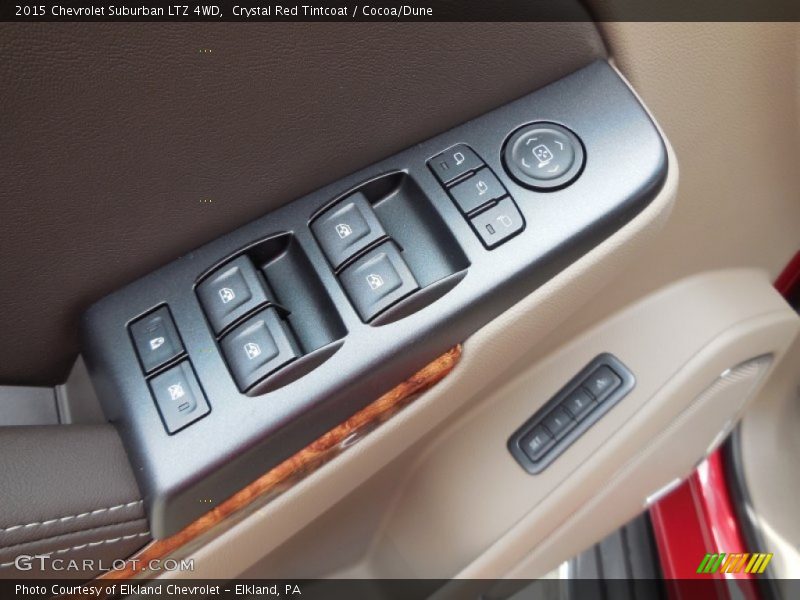 Crystal Red Tintcoat / Cocoa/Dune 2015 Chevrolet Suburban LTZ 4WD
