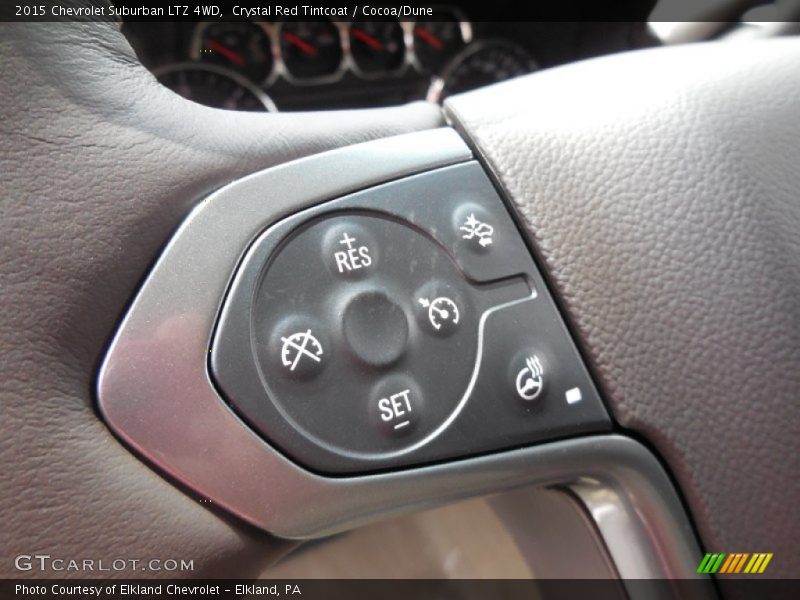Crystal Red Tintcoat / Cocoa/Dune 2015 Chevrolet Suburban LTZ 4WD