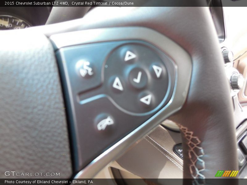 Crystal Red Tintcoat / Cocoa/Dune 2015 Chevrolet Suburban LTZ 4WD