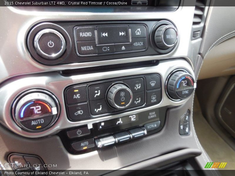 Crystal Red Tintcoat / Cocoa/Dune 2015 Chevrolet Suburban LTZ 4WD