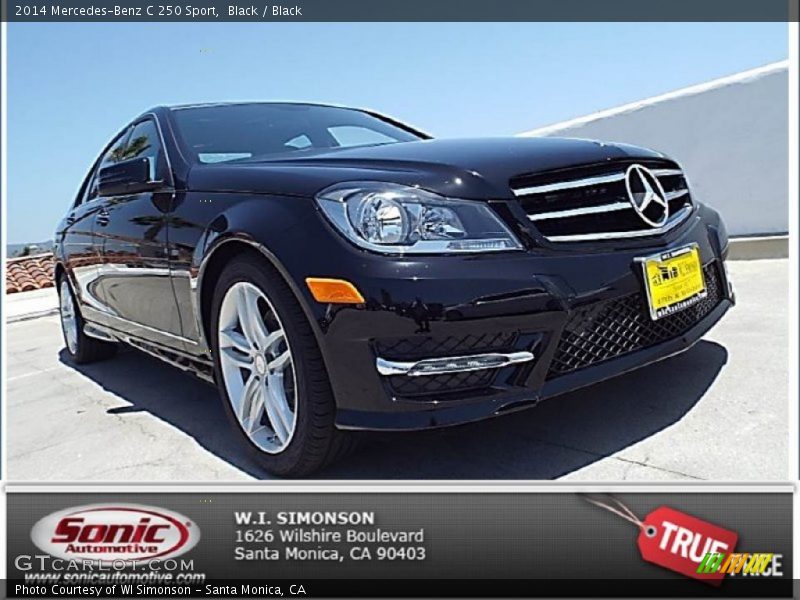 Black / Black 2014 Mercedes-Benz C 250 Sport