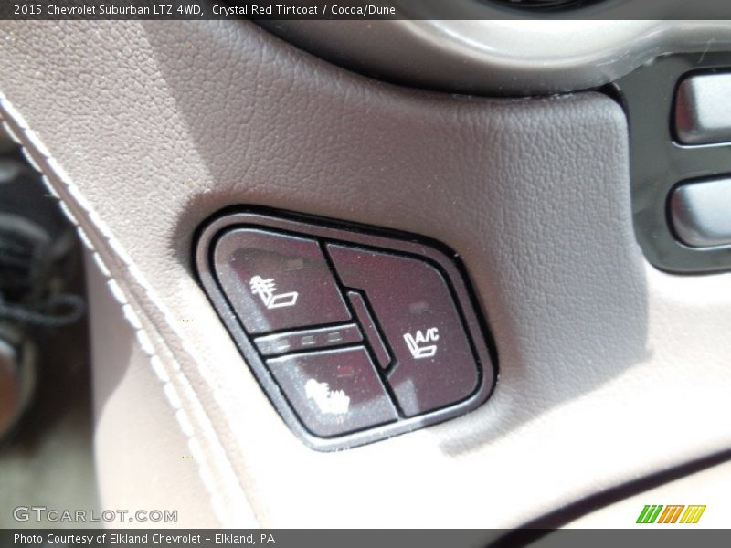 Crystal Red Tintcoat / Cocoa/Dune 2015 Chevrolet Suburban LTZ 4WD