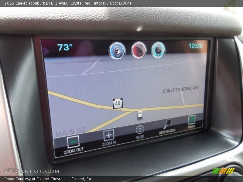 Crystal Red Tintcoat / Cocoa/Dune 2015 Chevrolet Suburban LTZ 4WD