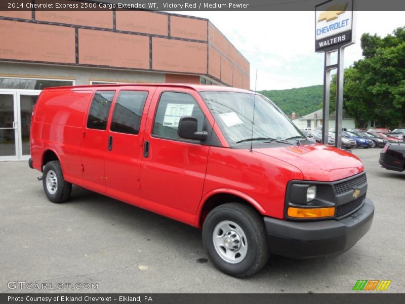 Victory Red / Medium Pewter 2014 Chevrolet Express 2500 Cargo Extended WT
