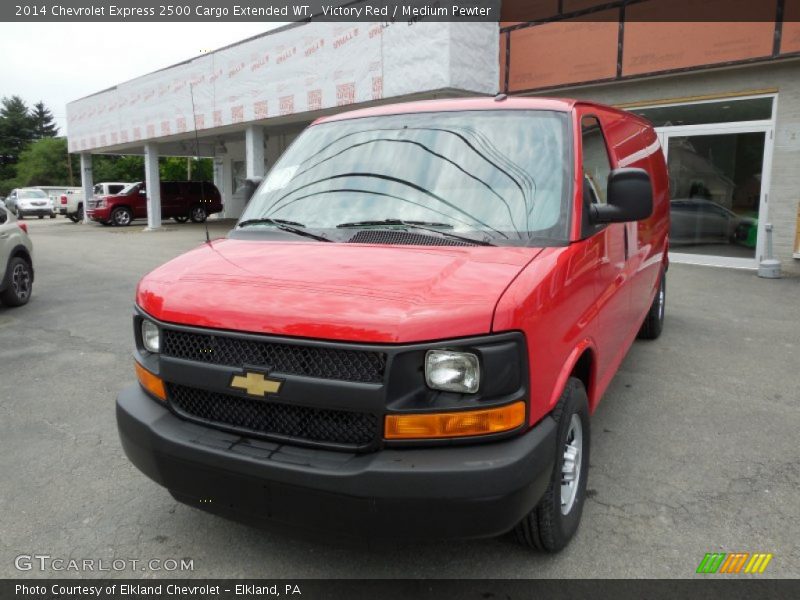 Victory Red / Medium Pewter 2014 Chevrolet Express 2500 Cargo Extended WT