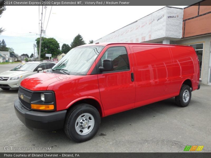 Victory Red / Medium Pewter 2014 Chevrolet Express 2500 Cargo Extended WT