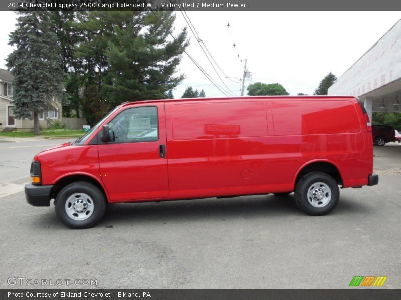 Victory Red / Medium Pewter 2014 Chevrolet Express 2500 Cargo Extended WT