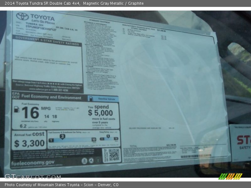 Magnetic Gray Metallic / Graphite 2014 Toyota Tundra SR Double Cab 4x4