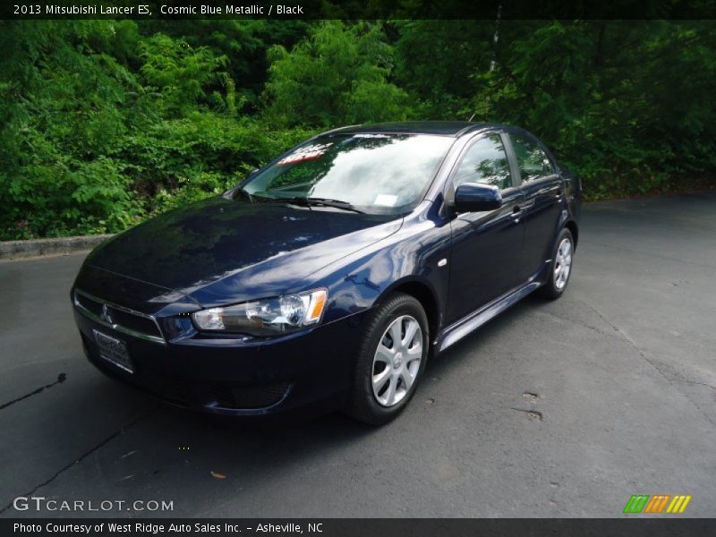 Cosmic Blue Metallic / Black 2013 Mitsubishi Lancer ES