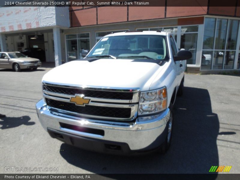 Summit White / Dark Titanium 2014 Chevrolet Silverado 2500HD WT Regular Cab