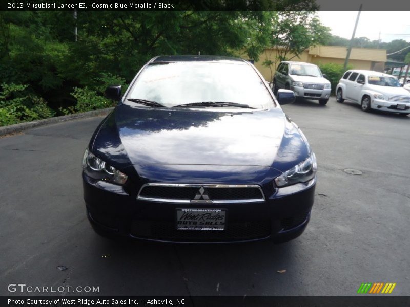 Cosmic Blue Metallic / Black 2013 Mitsubishi Lancer ES