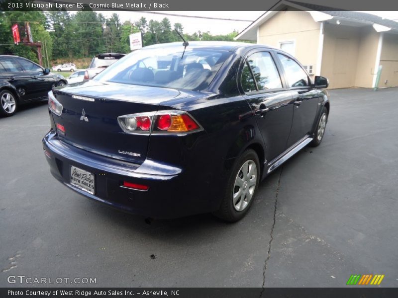 Cosmic Blue Metallic / Black 2013 Mitsubishi Lancer ES