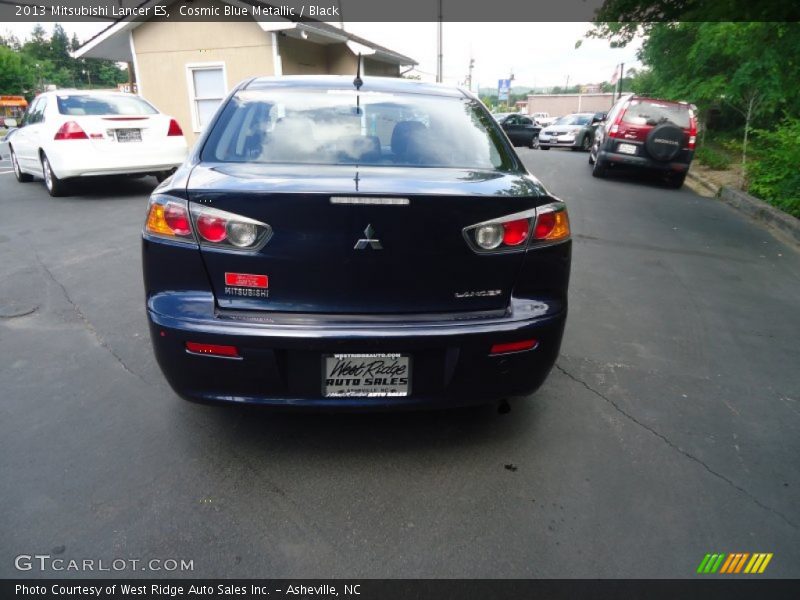 Cosmic Blue Metallic / Black 2013 Mitsubishi Lancer ES