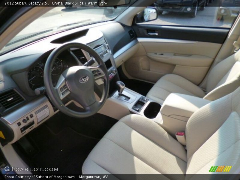 Crystal Black Silica / Warm Ivory 2012 Subaru Legacy 2.5i