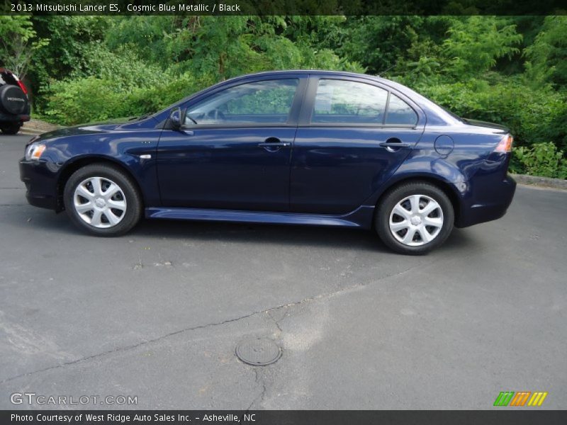 Cosmic Blue Metallic / Black 2013 Mitsubishi Lancer ES