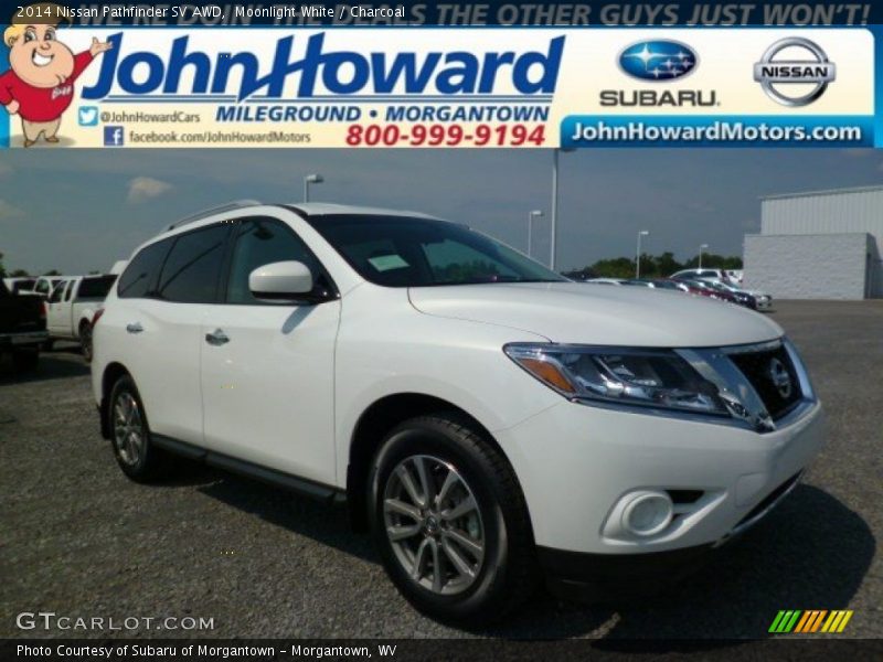 Moonlight White / Charcoal 2014 Nissan Pathfinder SV AWD