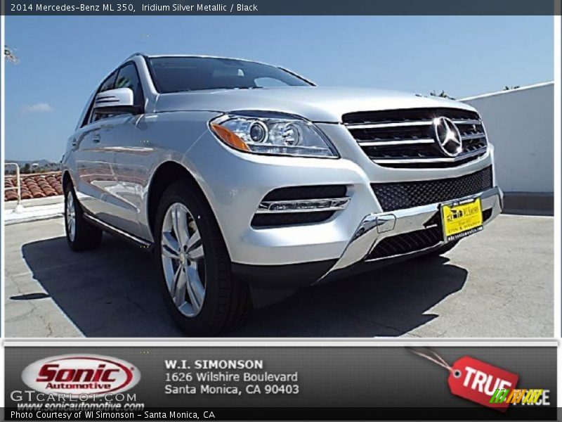 Iridium Silver Metallic / Black 2014 Mercedes-Benz ML 350
