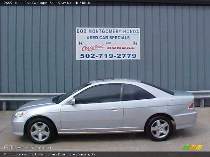 Satin Silver Metallic / Black 2005 Honda Civic EX Coupe