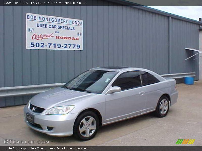 Satin Silver Metallic / Black 2005 Honda Civic EX Coupe