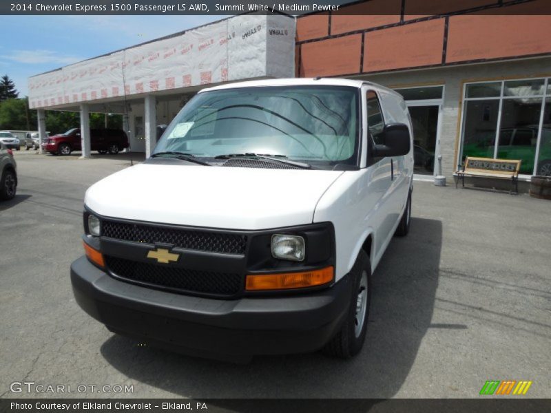 Summit White / Medium Pewter 2014 Chevrolet Express 1500 Passenger LS AWD