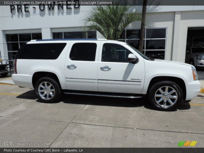 Summit White / Cocoa/Light Cashmere 2011 GMC Yukon XL Denali AWD