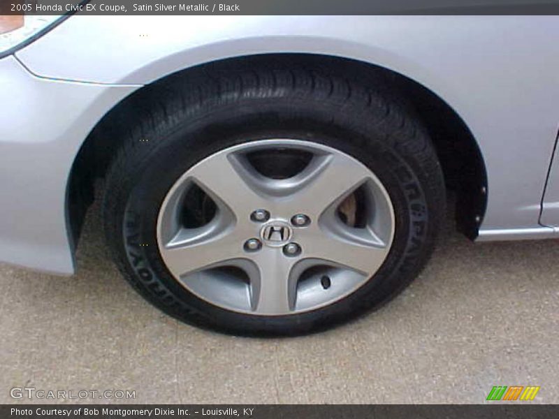 Satin Silver Metallic / Black 2005 Honda Civic EX Coupe