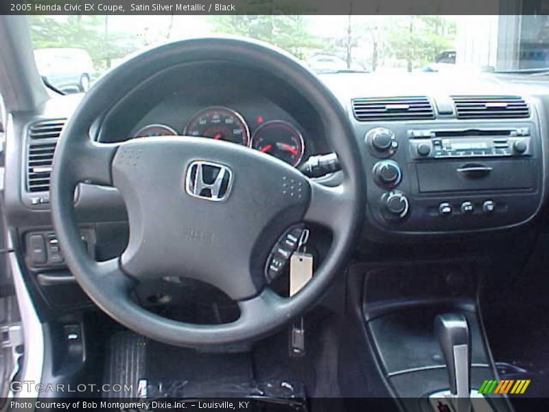 Satin Silver Metallic / Black 2005 Honda Civic EX Coupe