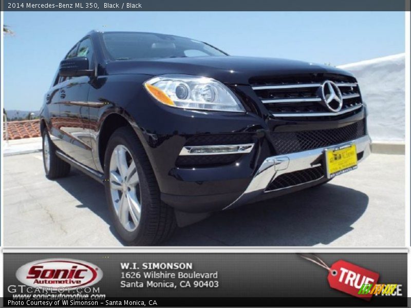 Black / Black 2014 Mercedes-Benz ML 350