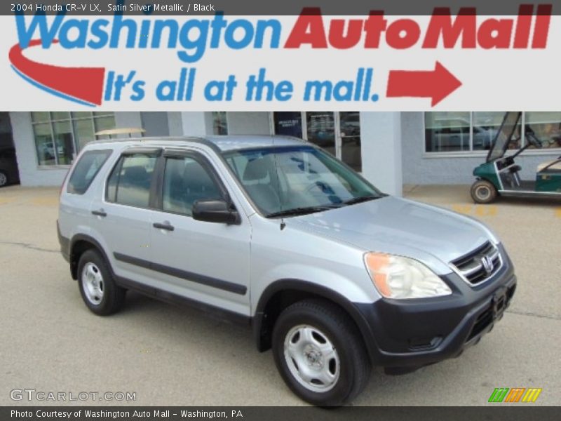 Satin Silver Metallic / Black 2004 Honda CR-V LX