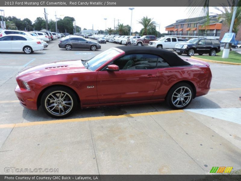 Red Candy Metallic / Stone 2013 Ford Mustang GT Convertible