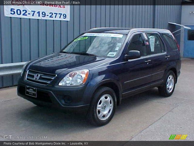 Eternal Blue Pearl / Black 2005 Honda CR-V LX 4WD