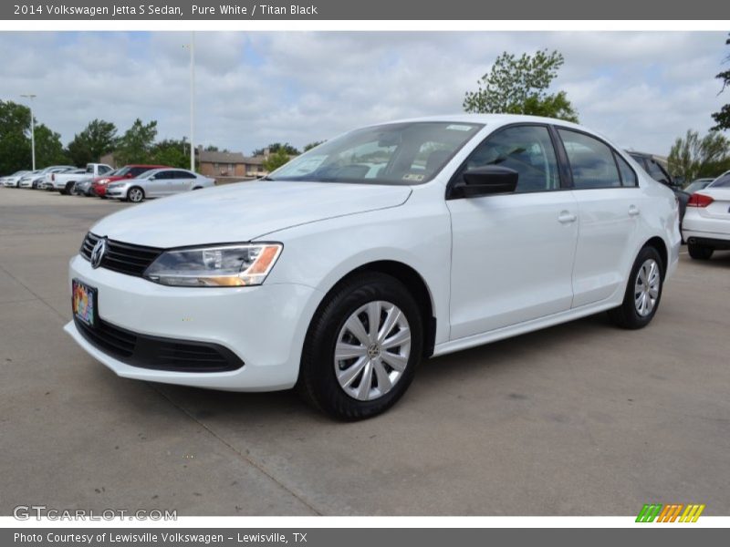 Pure White / Titan Black 2014 Volkswagen Jetta S Sedan