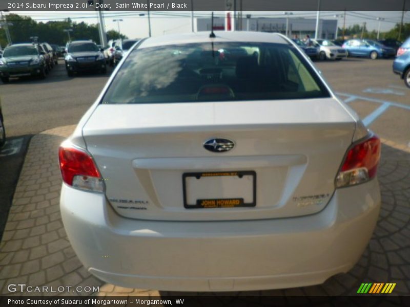 Satin White Pearl / Black 2014 Subaru Impreza 2.0i 4 Door