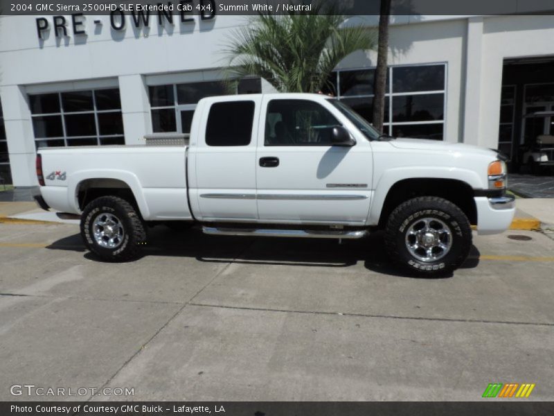 Summit White / Neutral 2004 GMC Sierra 2500HD SLE Extended Cab 4x4