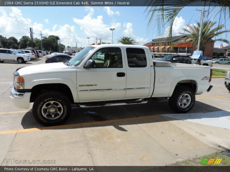 Summit White / Neutral 2004 GMC Sierra 2500HD SLE Extended Cab 4x4