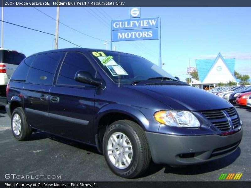 Modern Blue Pearl / Medium Slate Gray 2007 Dodge Caravan SE
